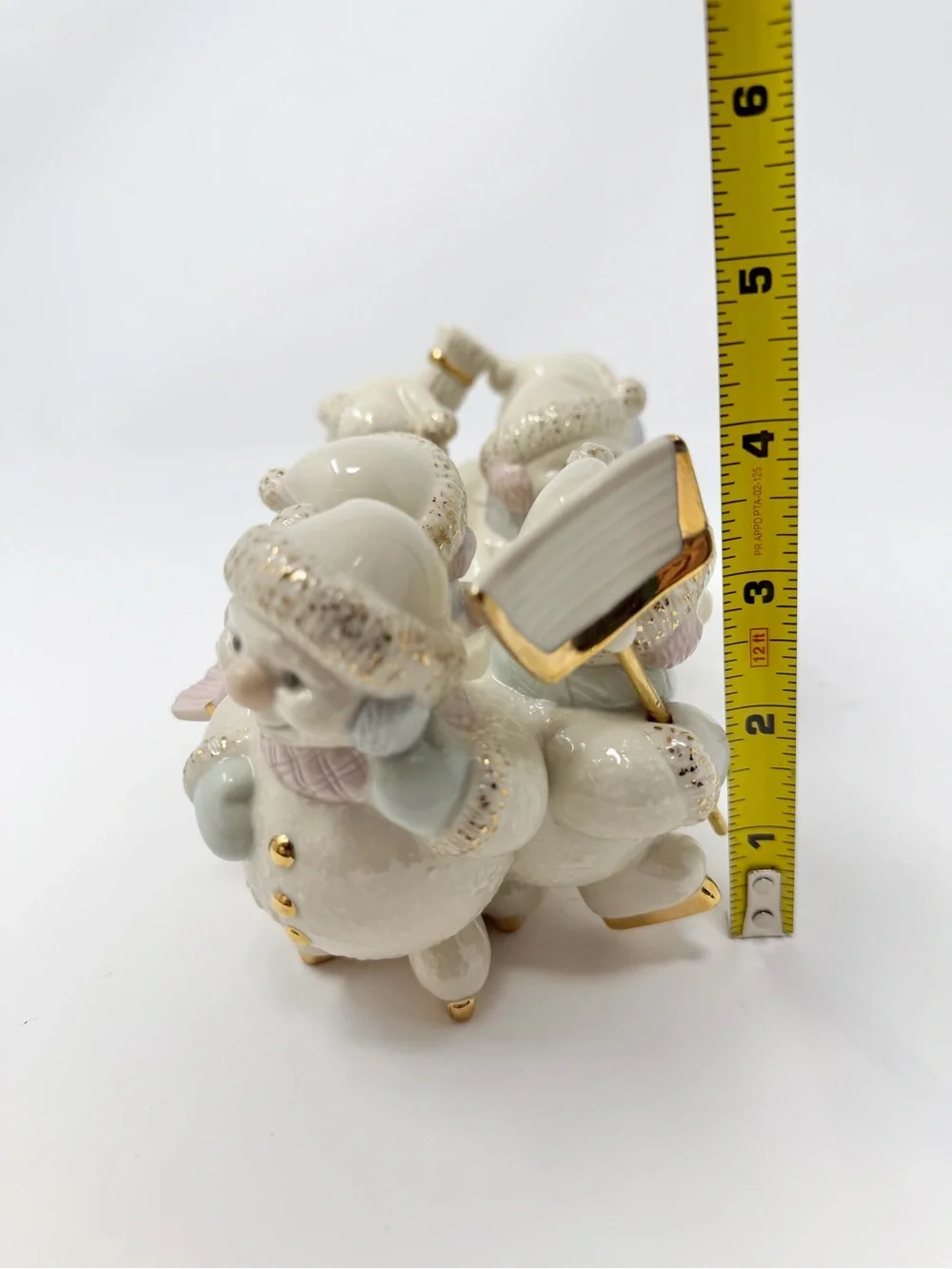 Lenox Snowlight Skating By Candlelight Pair of 2 Candlesticks Snowmen Trio